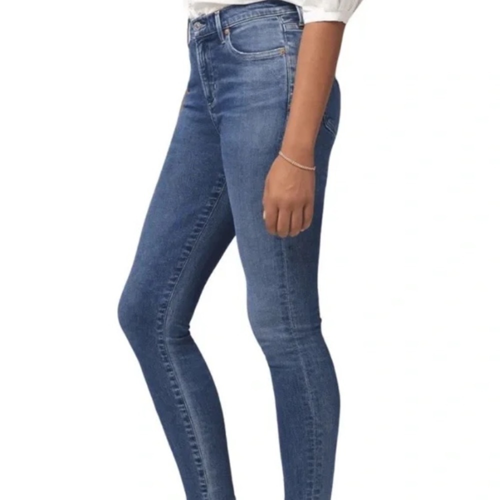 Citizens Of Humanity Rocket High Rise Skinny Jean Medium Wash Cotton Denim Fly - Picture 2 of 15